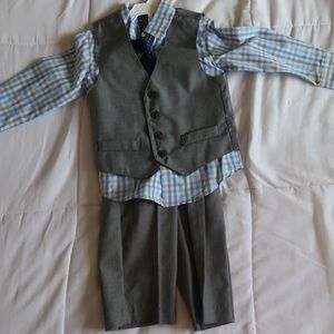 Boys’ 4 Piece Vest Set with Dress Shirt